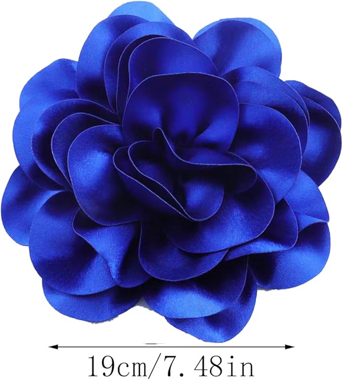 Royal blue silk flower measuring 19cm, ideal for sorority paraphernalia and accessories for Zeta Phi Beta or other black greek lettered organizations.