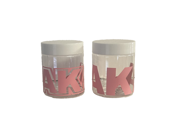 Alpha Kappa Alpha sorority drinkware, pink, white, aka logo, black greek lettered organization, sorority paraphernalia, women's accessories