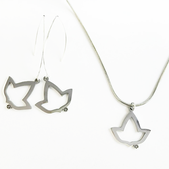 AKA Stainless Ivy Necklace and Earring Set