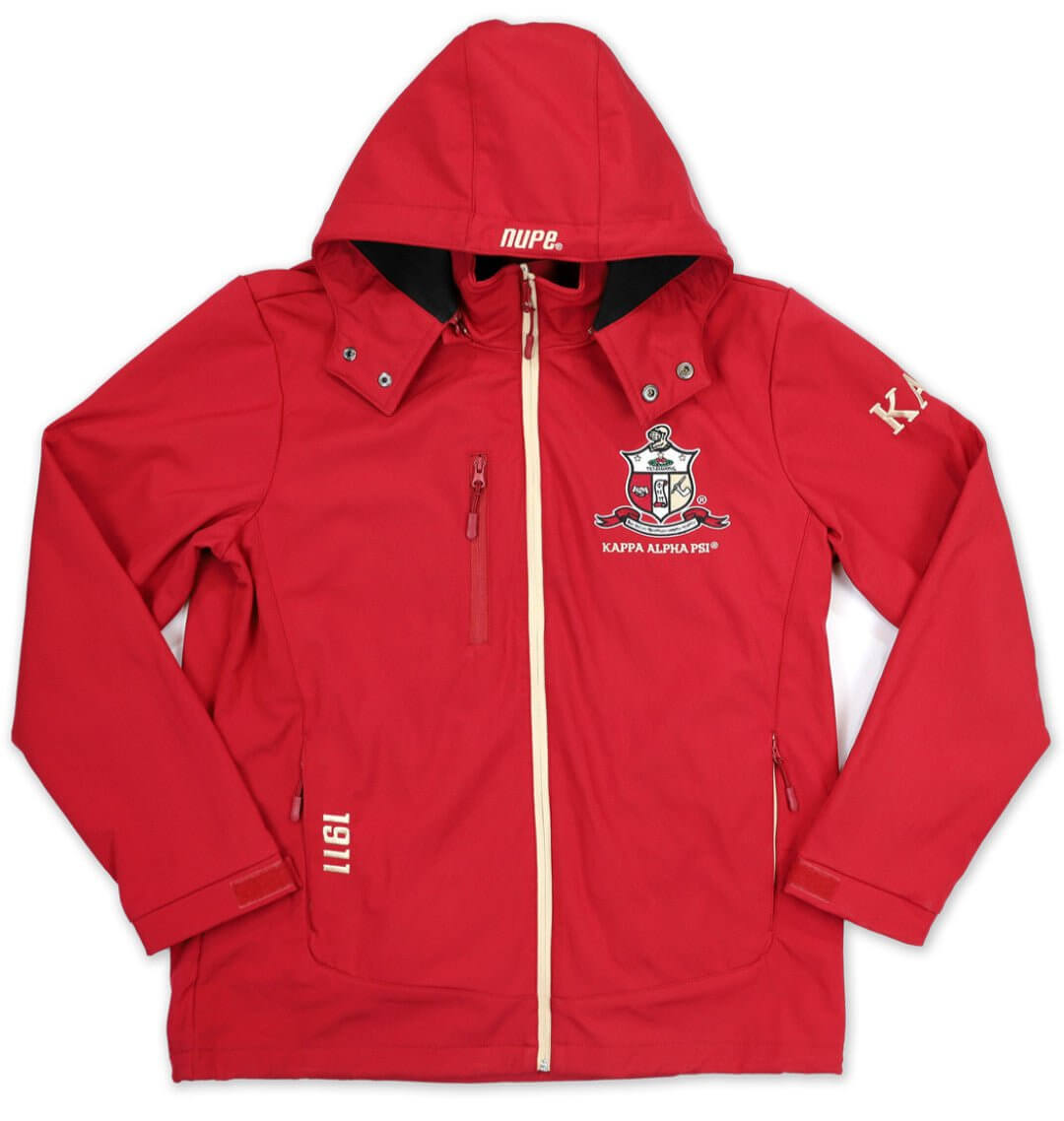 Kappa Alpha Psi jacket with removable hood, perfect sorority and fraternity paraphernalia for stylish Greek gear.