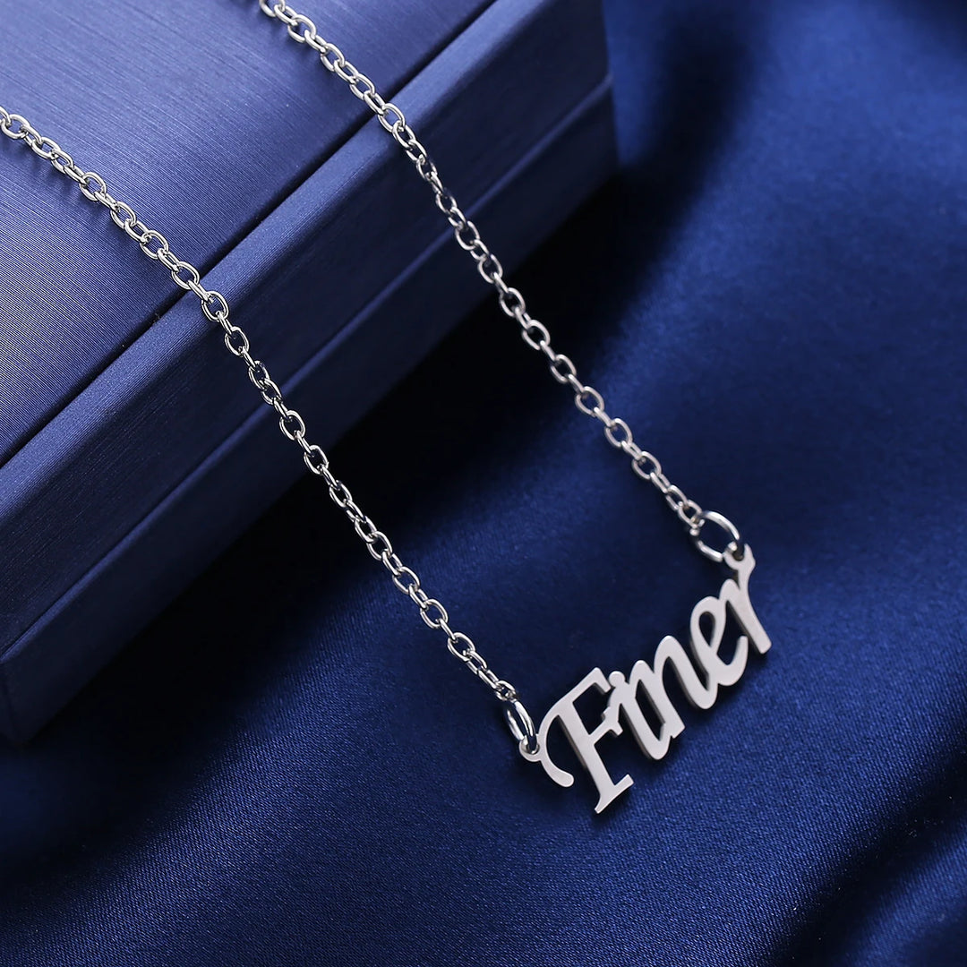 Stainless steel Zeta Phi Beta "Finer" necklace for sorority paraphernalia and black sororities, ideal for Zeta Phi Beta members.