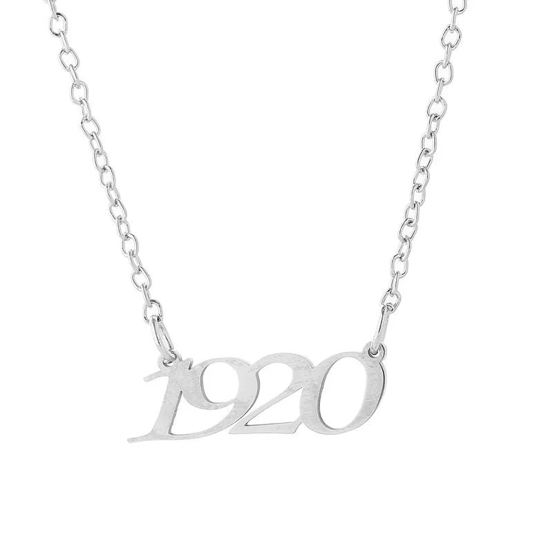 Zeta Phi Beta sorority stainless steel 1920 necklace, perfect sorority paraphernalia for black greek lettered organizations and sorority apparel fans