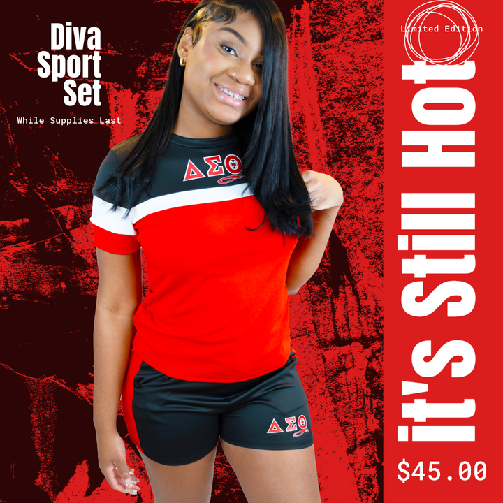 Delta Sigma Theta Color Block Short Set – Stylish Sorority Apparel