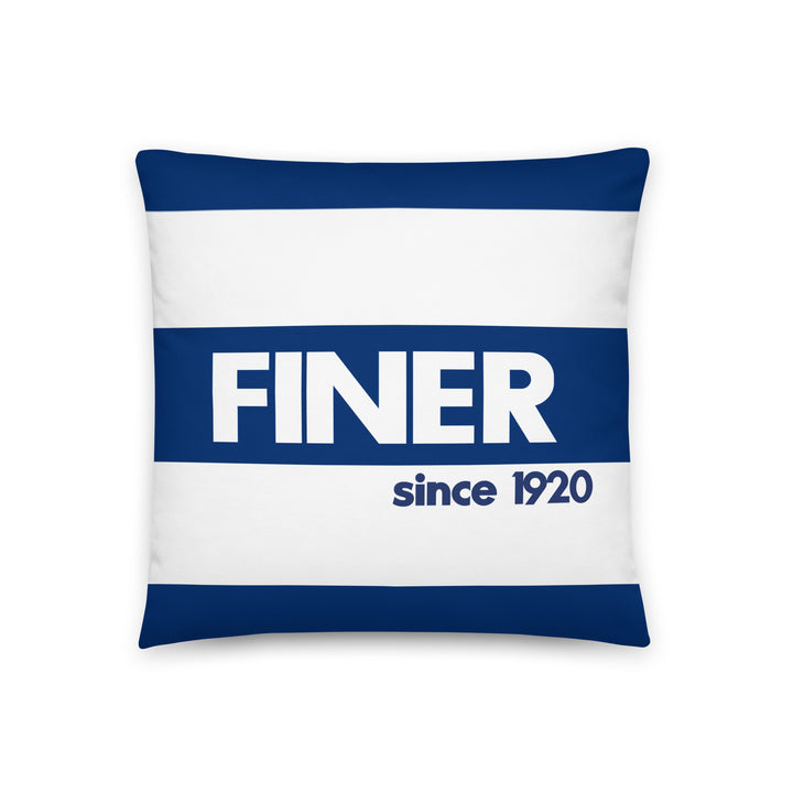 ZPHiB Finer pillow with blue and white stripes, perfect sorority paraphernalia and Greek gear for stylish decor.