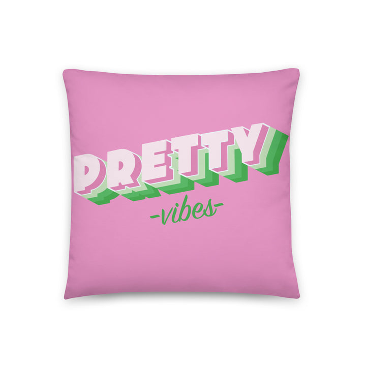 AKA Pretty Flashback Retro 90s Bright Pink Pillow