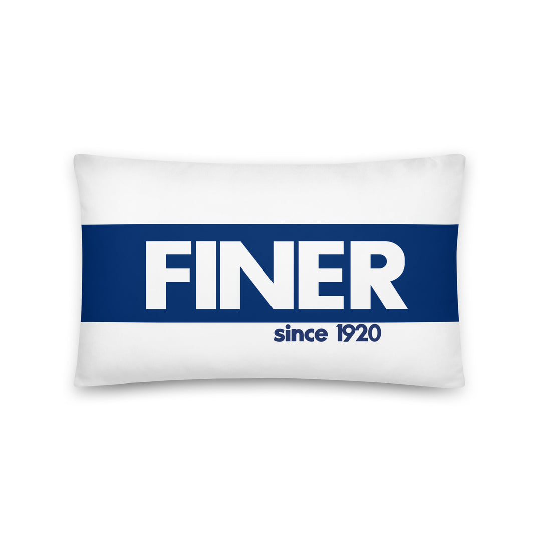 ZPHiB Finer pillow featuring bold text and classic design, perfect sorority and fraternity paraphernalia for Greek gear enthusiasts.