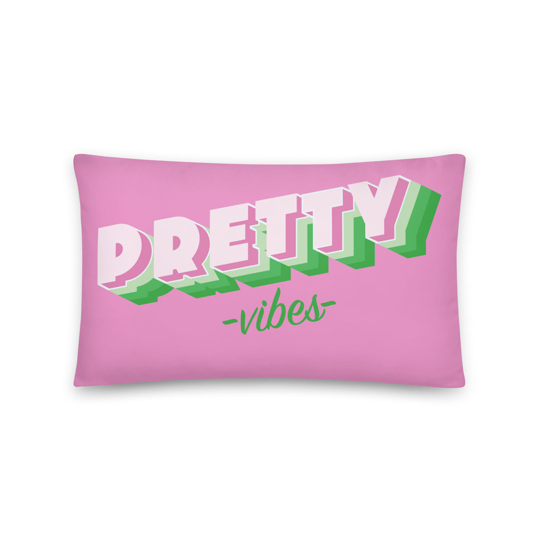 AKA Pretty Flashback Retro 90s Bright Pink Pillow