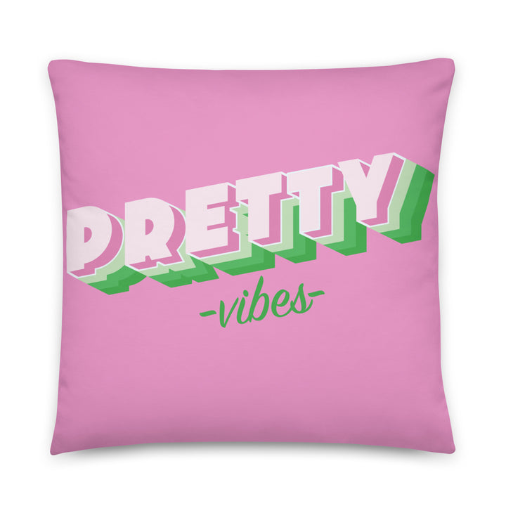 AKA Pretty Flashback Retro 90s Bright Pink Pillow