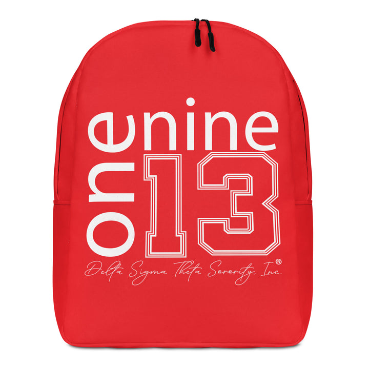 DST "One Nine One Three" Red Minimalist Backpack