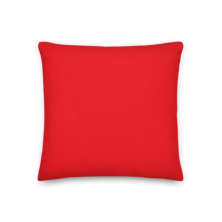 Delta Sigma Theta "I love" pillow in crimson color, perfect sorority paraphernalia for members of black greek lettered organizations.