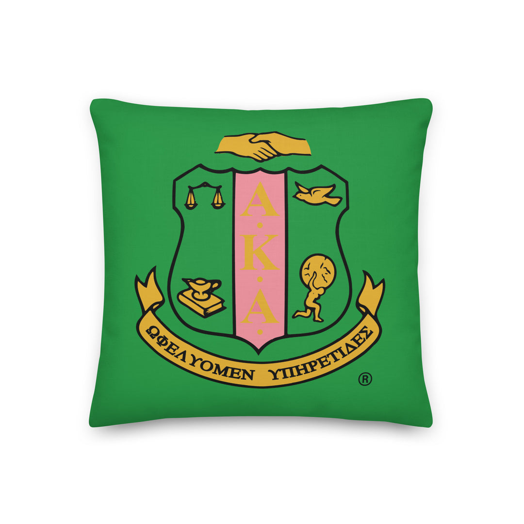 AKA Green Coat of Arms Pillow