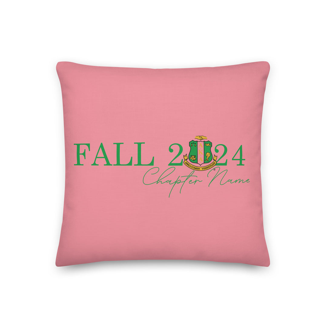 AKA Pink & Green Pillow Ivy Crest Personalized Pillow