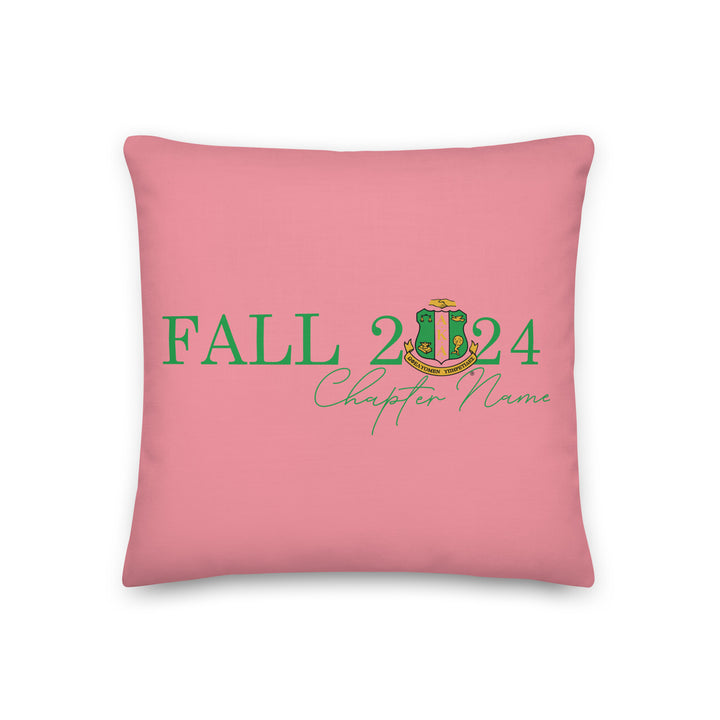 AKA Pink & Green Pillow Ivy Crest Personalized Pillow