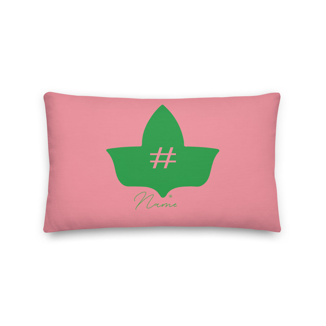 AKA Pink & Green Pillow Ivy Crest Personalized Pillow