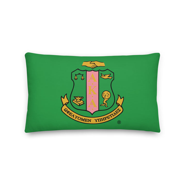 AKA Green Coat of Arms Pillow