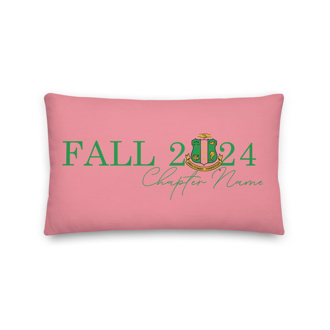 AKA Pink & Green Pillow Ivy Crest Personalized Pillow