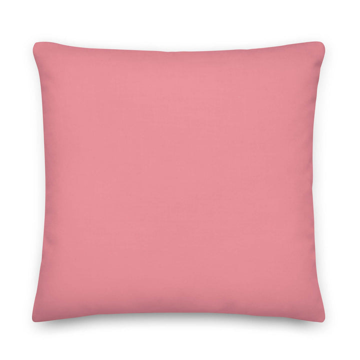 Pink throw pillow with a smooth linen feel, perfect for sorority or fraternity home décor and Greek gear enthusiasts.