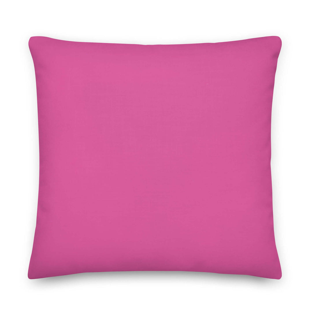 Echo Pink accent pillow, perfect for sorority and fraternity decor, adds luxury to any Greek gear collection.