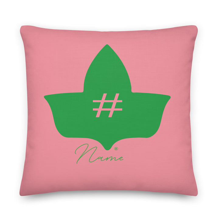 AKA Pink & Green Pillow Ivy Crest Personalized Pillow