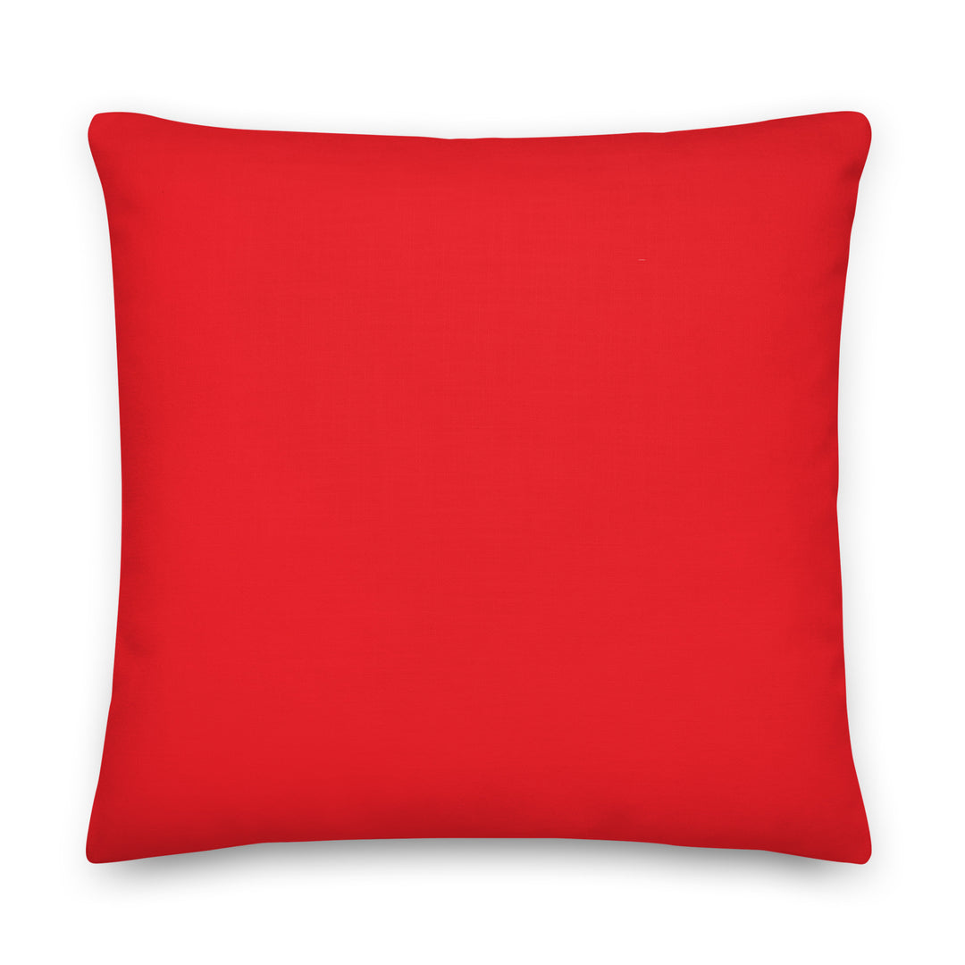 Delta Sigma Theta "I love" Pillow in vibrant red, perfect sorority paraphernalia for any black Greek lettered organization.