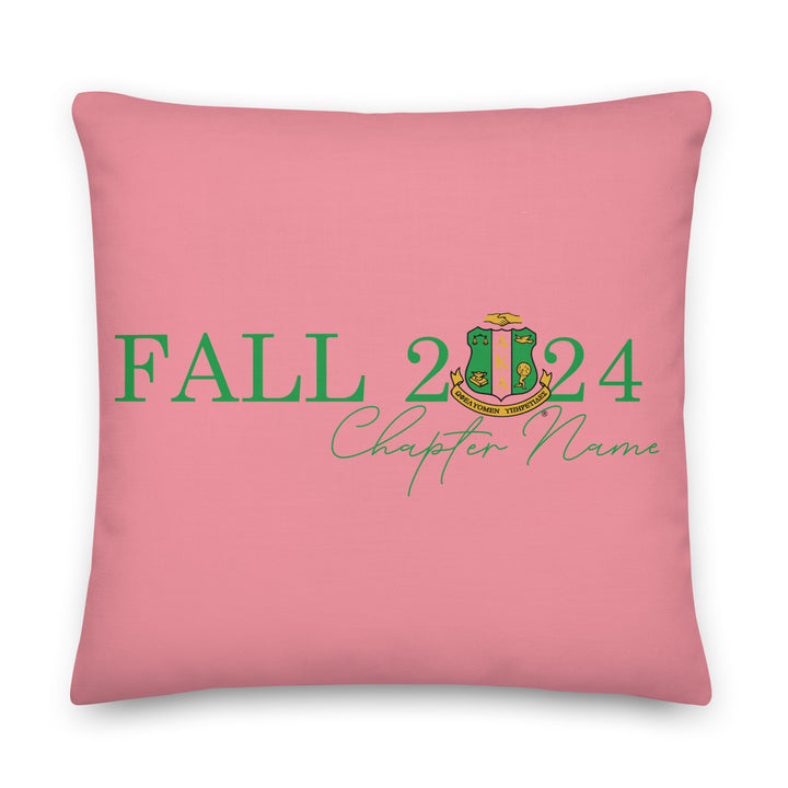 AKA Pink & Green Pillow Ivy Crest Personalized Pillow