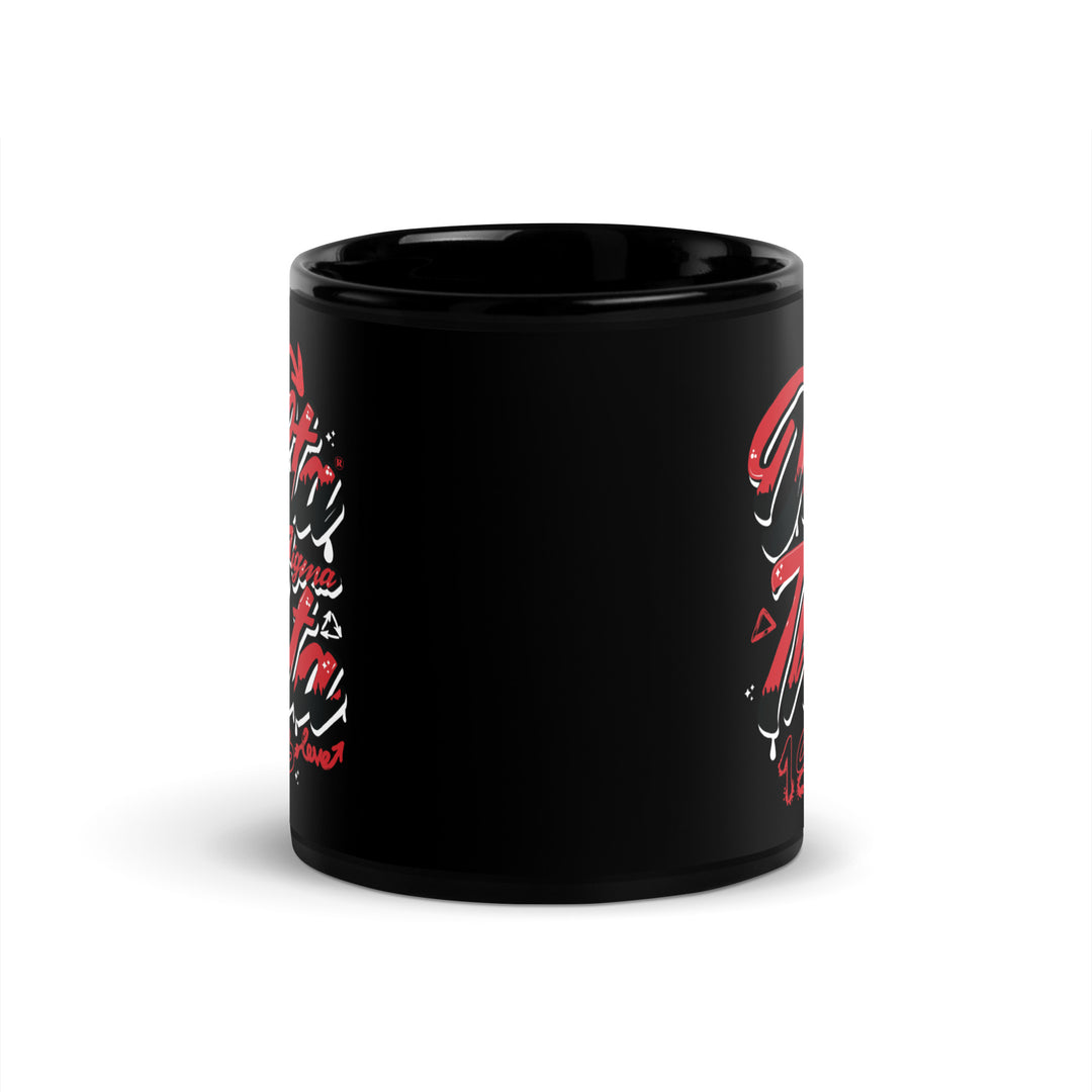 Delta Sigma Theta Graffiti Black Glossy Mug