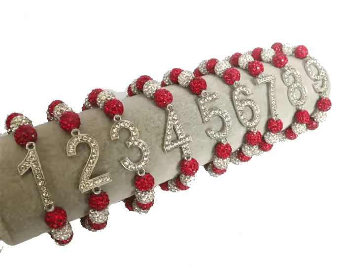 Delta Bracelet - Beaded number bracelet, perfect for sorority and fraternity paraphernalia, showing Greek pride and style.