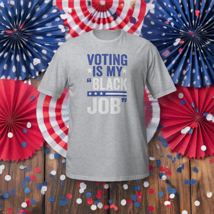 Royal Blue & White Voting is My Black Job Tee