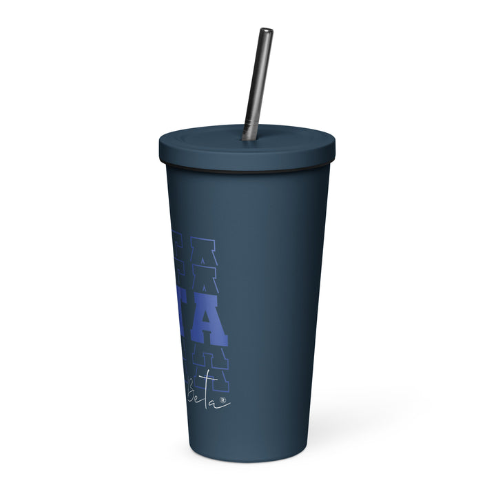 Zeta Phi Beta Echo Series Sorority Insulated tumbler with a straw