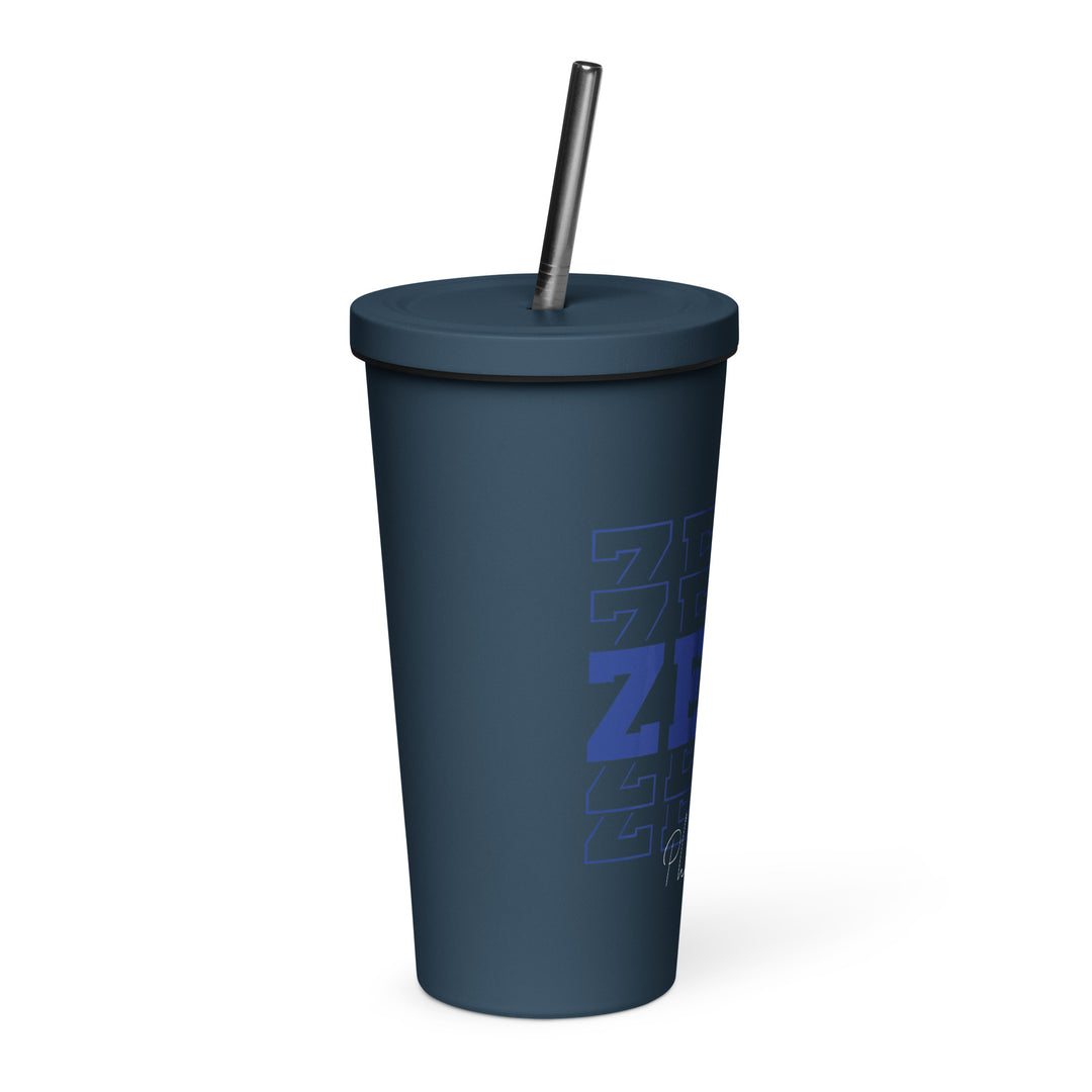 Zeta Phi Beta Echo Series Sorority Insulated tumbler with a straw