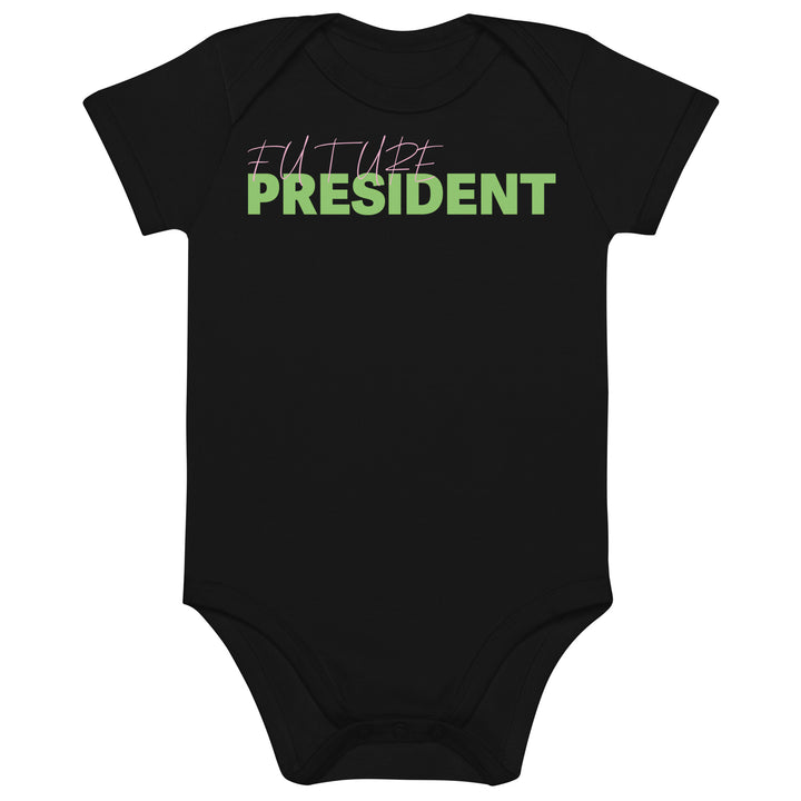 Pink & Green Future President Baby Onsie