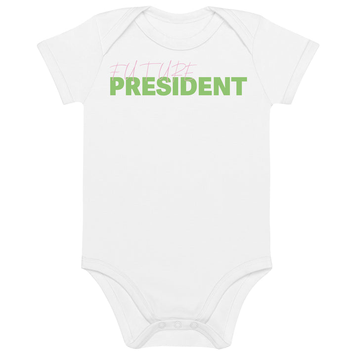 Pink & Green Future President Baby Onsie