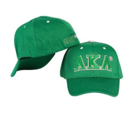 Green AKA Flex Cap featuring Greek letters and founding year, perfect Greek gear for sorority and fraternity paraphernalia.