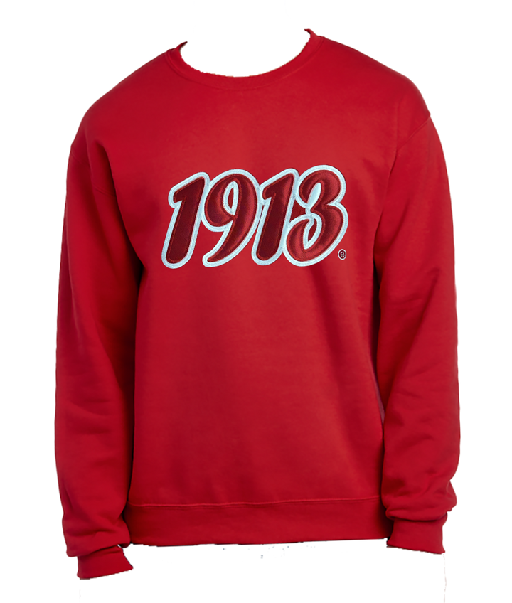 Delta Embroidered Satin 1913 Sweatshirt