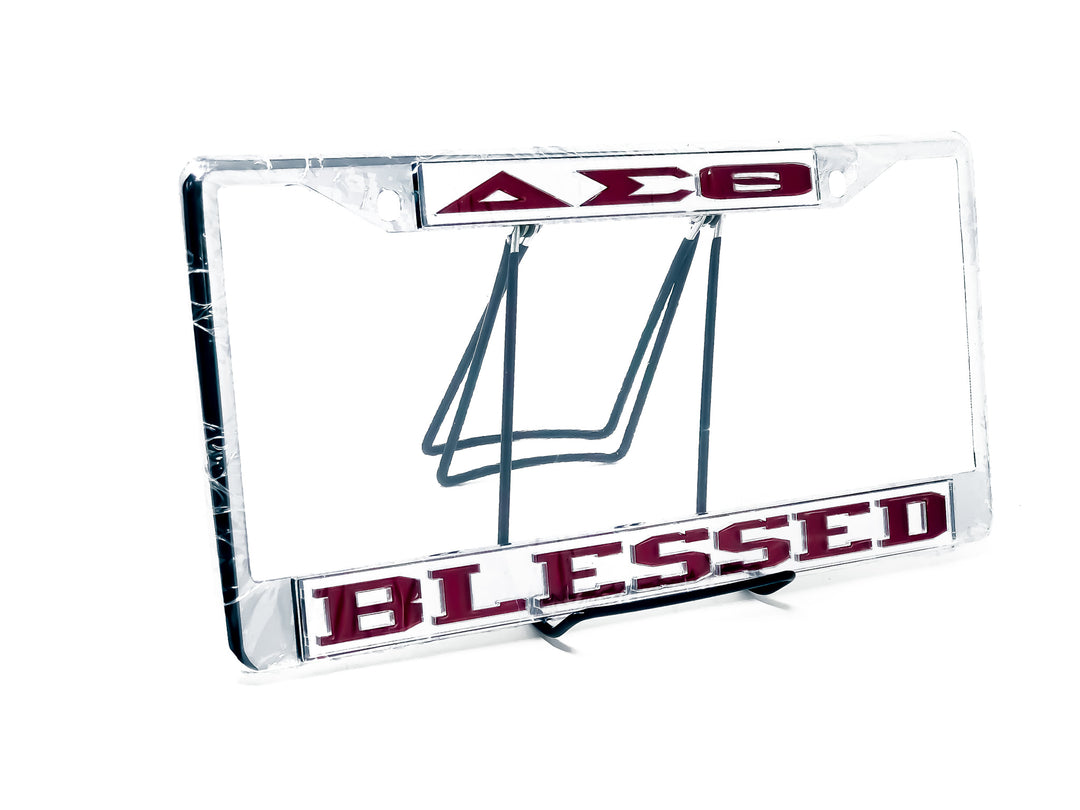 Delta Car Tag Frame - Silver