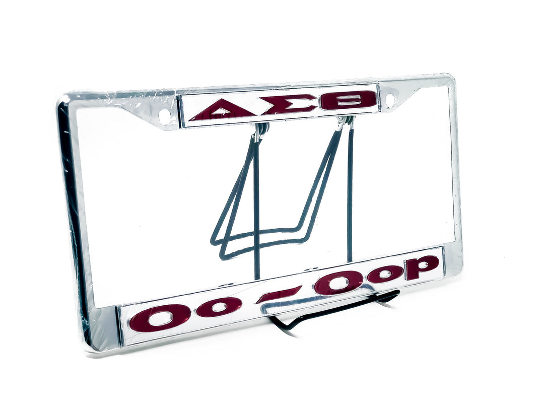 Delta Car Tag Frame - Silver