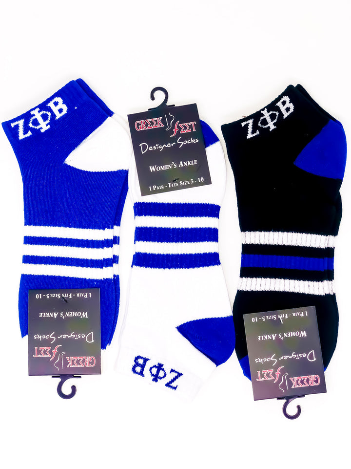 Zeta Striped Ankle Socks