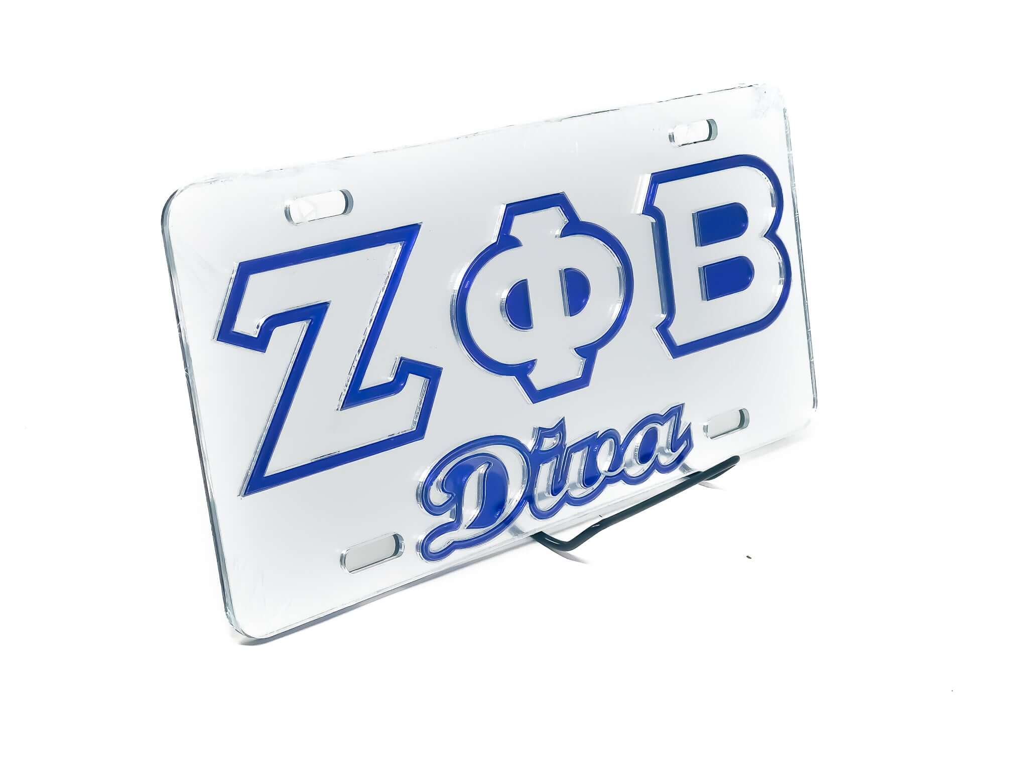 Zeta Car Tag - Silver – A&W Greek Shop