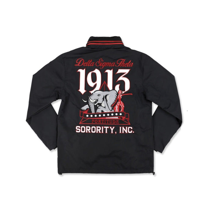 Delta Windbreaker Jacket Embroidered Black, 1913 Elephant