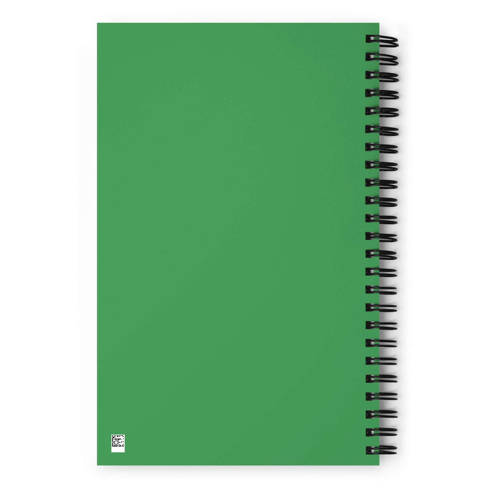 AKA Crest spiral notebook with green soft-touch cover, perfect for sorority and fraternity notes and ideas.