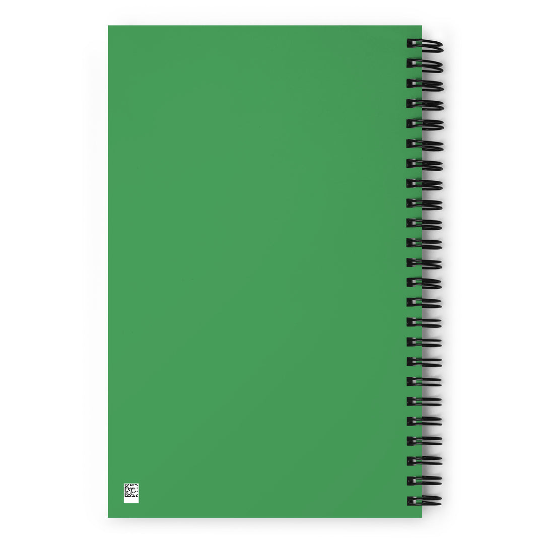 AKA Crest spiral notebook with green soft-touch cover, perfect for sorority and fraternity notes and ideas.