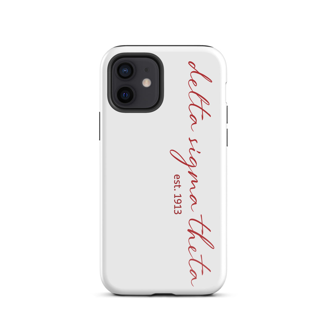 Delta Sigma Theta White Script Tough Case for iPhone®