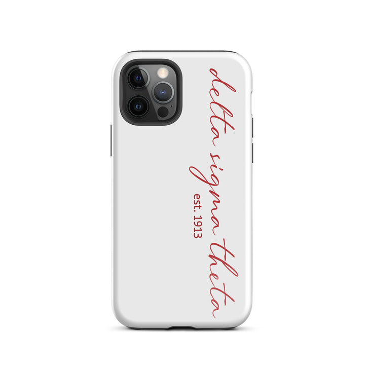 Delta Sigma Theta White Script Tough Case for iPhone®