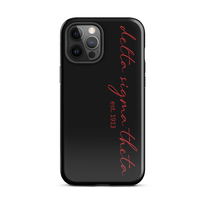 Delta Sigma Theta Black Script Tough Case for iPhone®