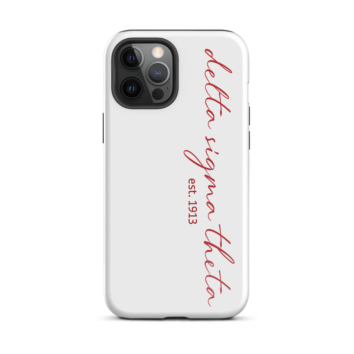 Delta Sigma Theta White Script Tough Case for iPhone®