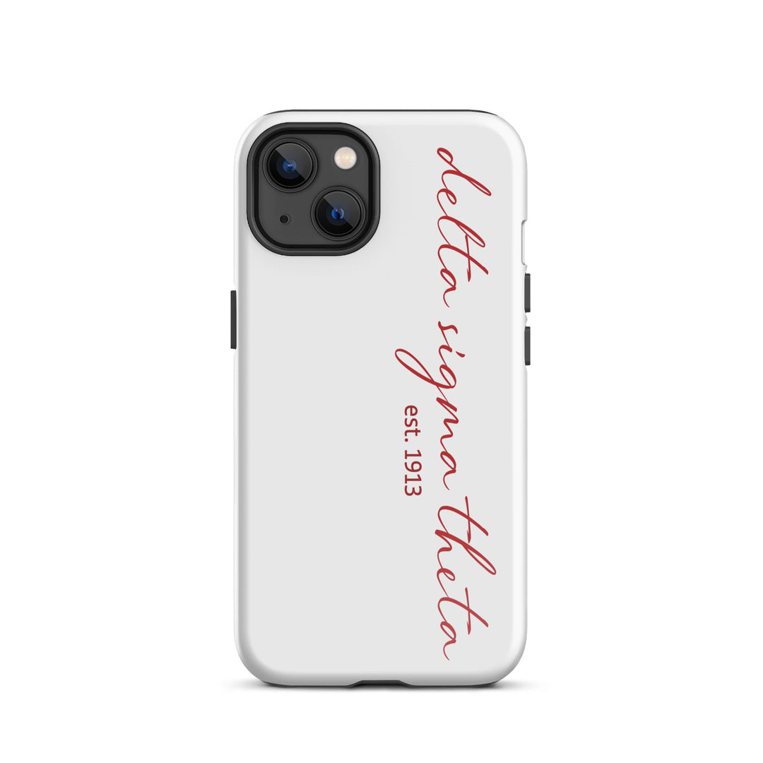 Delta Sigma Theta White Script Tough Case for iPhone®