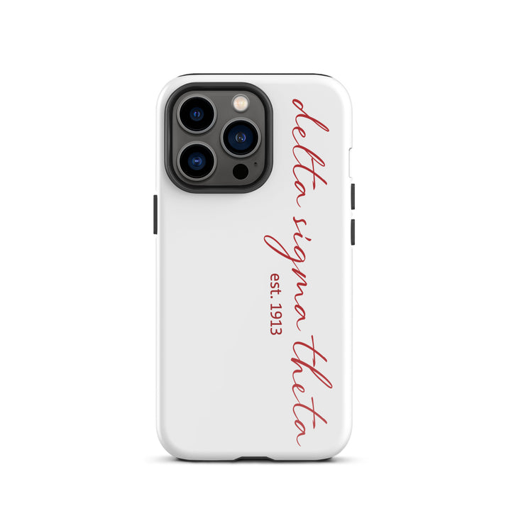 Delta Sigma Theta White Script Tough Case for iPhone®