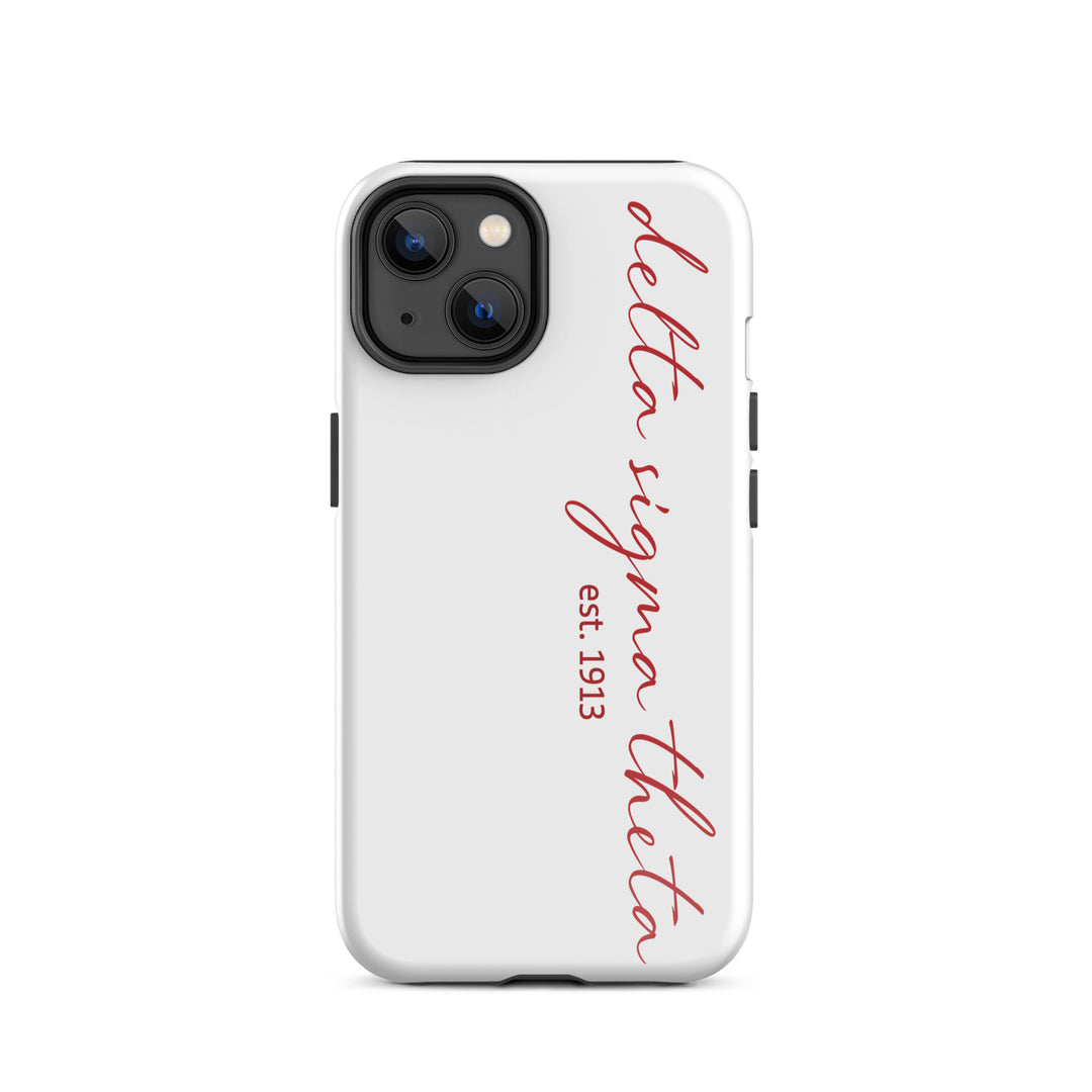 Delta Sigma Theta White Script Tough Case for iPhone®