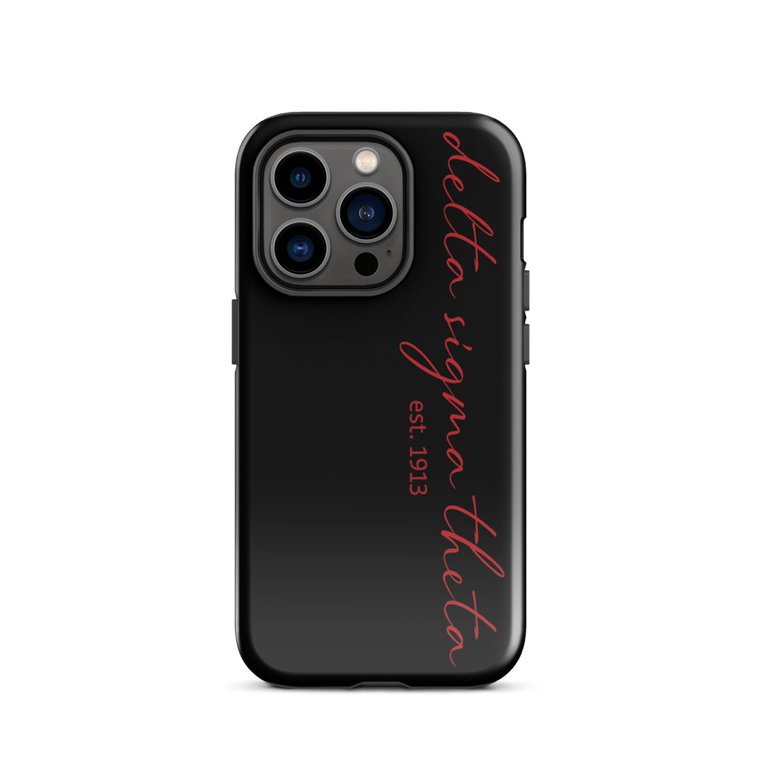 Delta Sigma Theta Black Script Tough Case for iPhone®