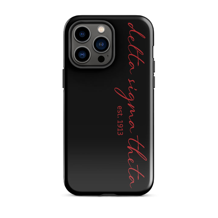 Delta Sigma Theta Black Script Tough Case for iPhone®